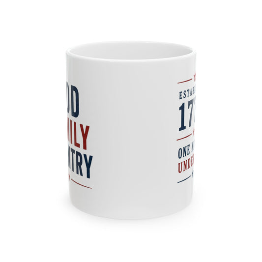 One Nation Under God Family Mug