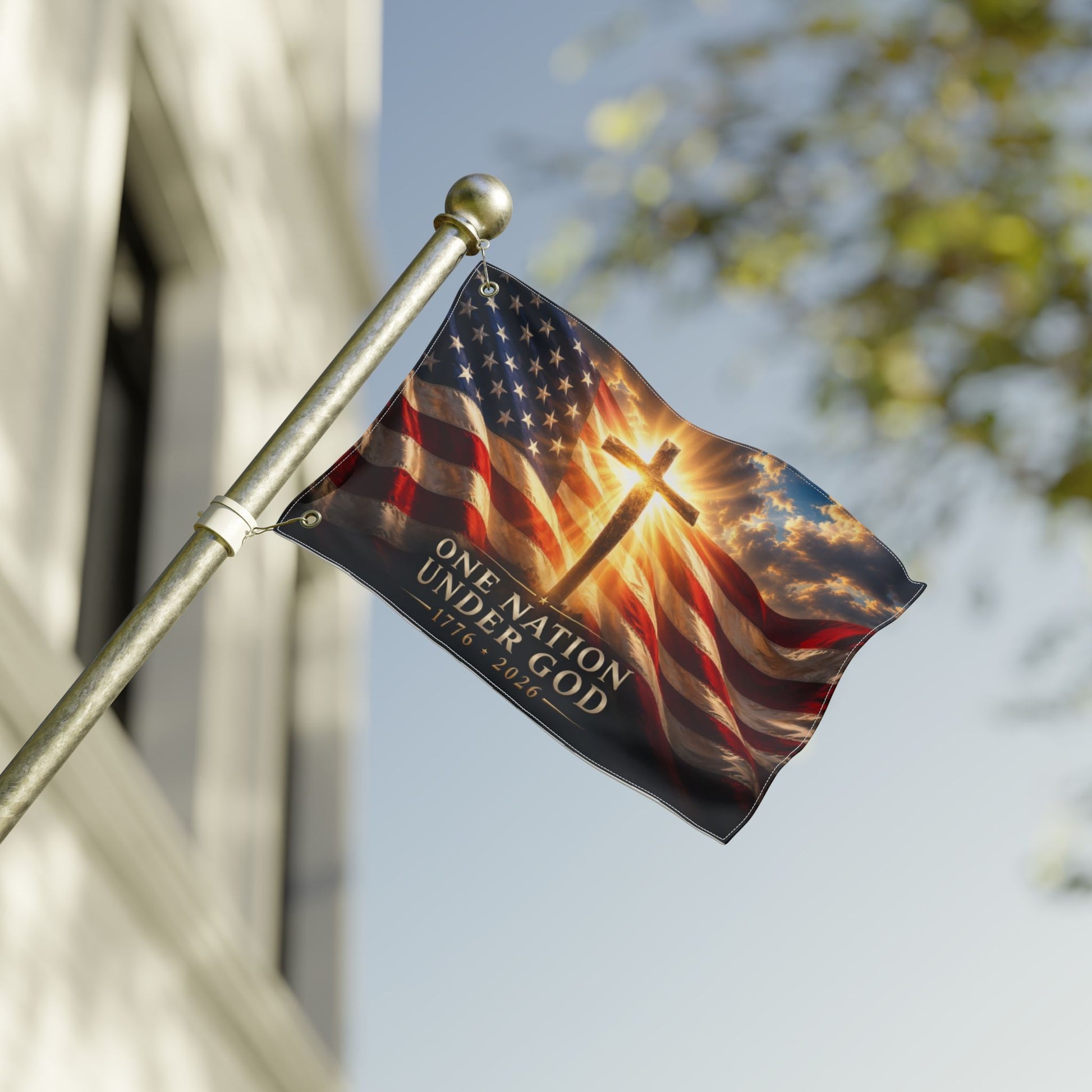 One Nation Under God Patriotic Flag patriotic home decor mockup