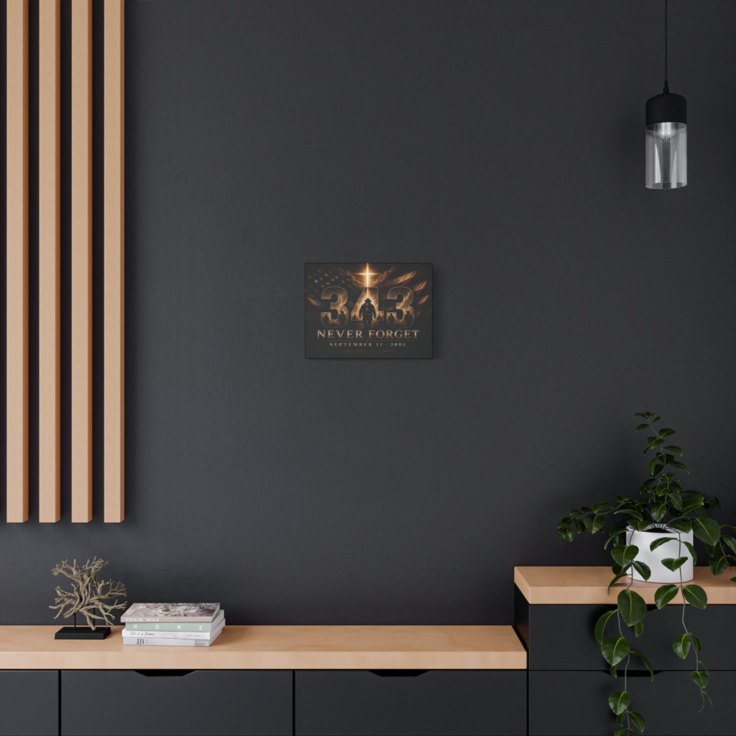 9/11 Never Forget 343 Firefighter Tribute Canvas