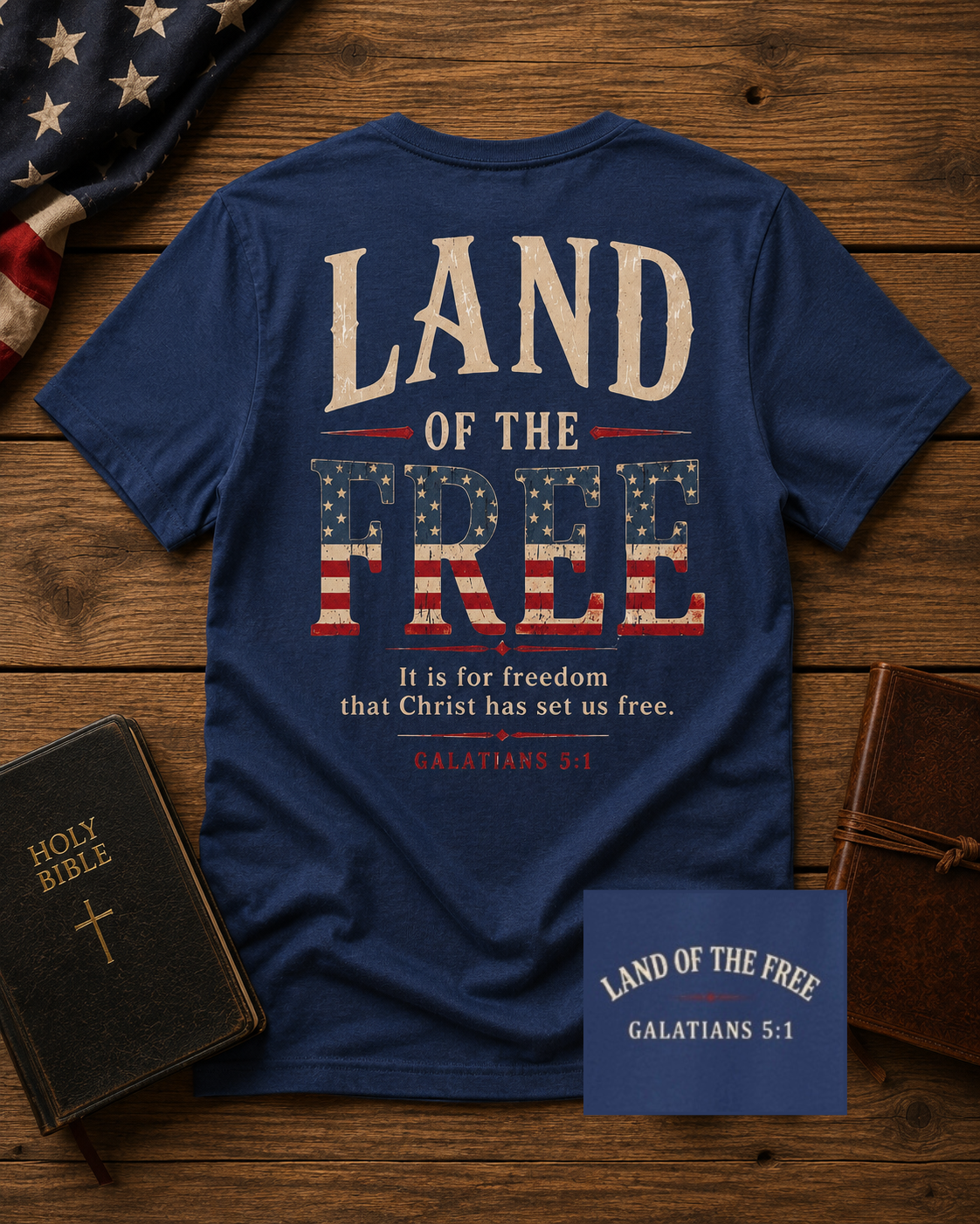 Land of the Free Patriotic Tee